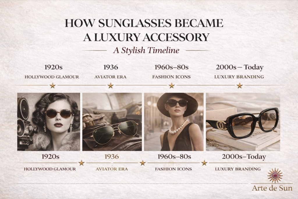 HOW LUxURY SUNGLASSES timeline