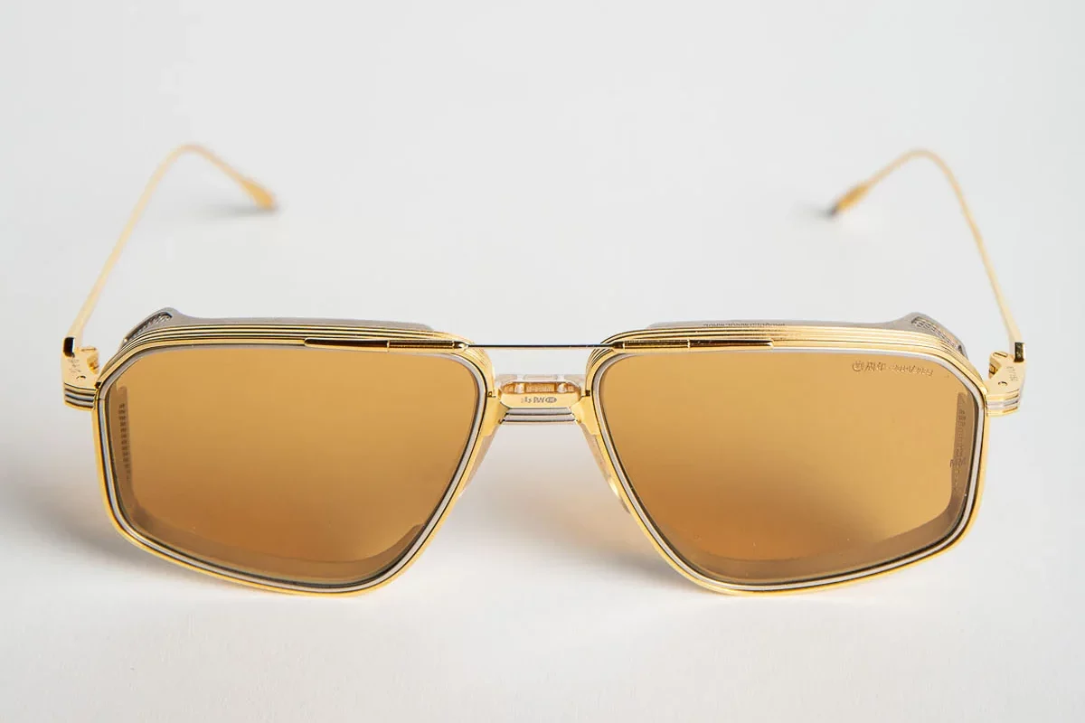 Jacques Marie Mage Jagger sunglasses in emerald green acetate — a limited-edition modern heirloom in luxury eyewear design.