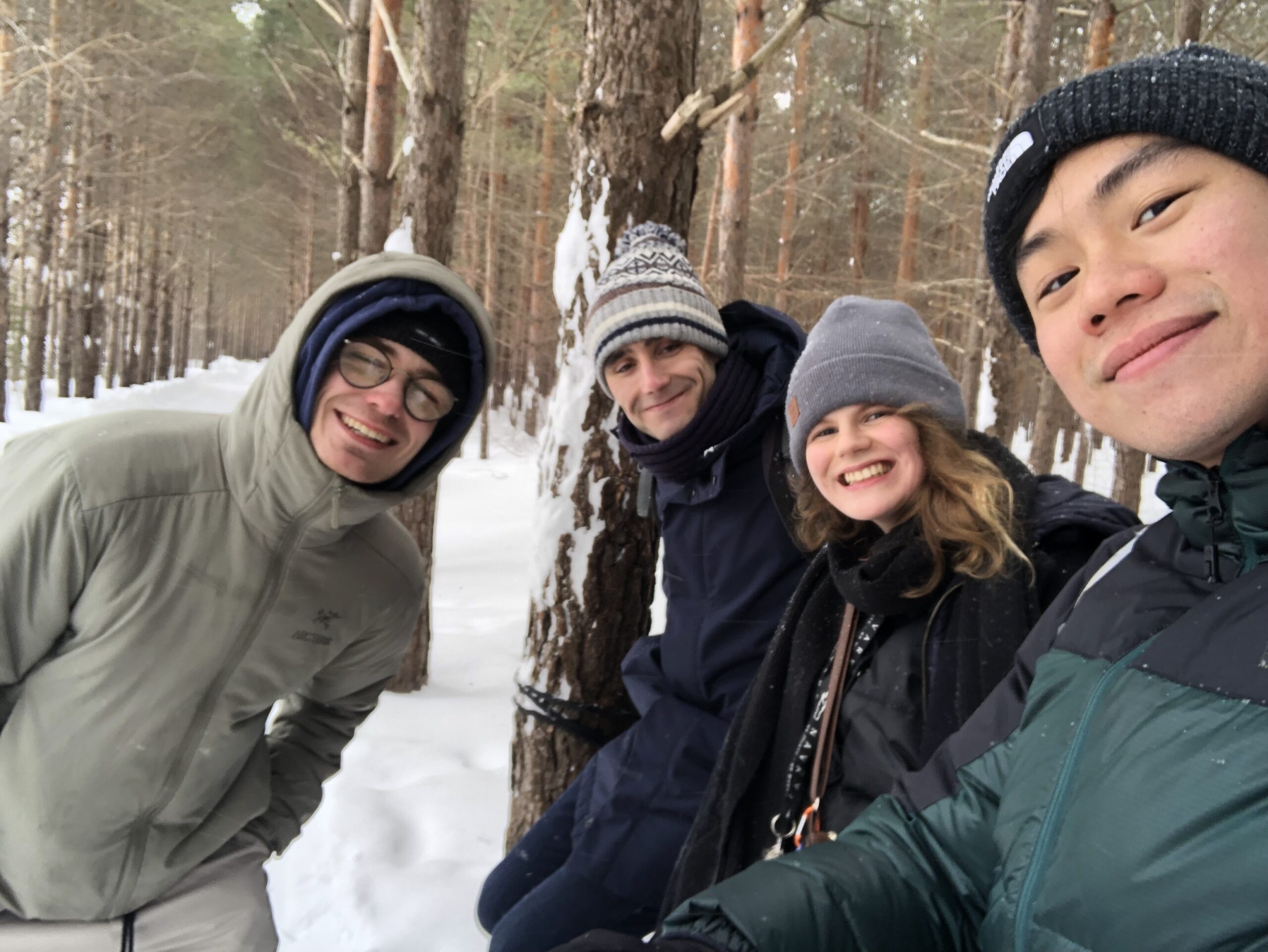 Marie with friends in Canada