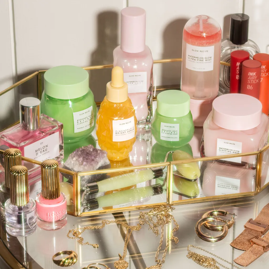 Image of skincare products and tools to help you find out what's on your skin