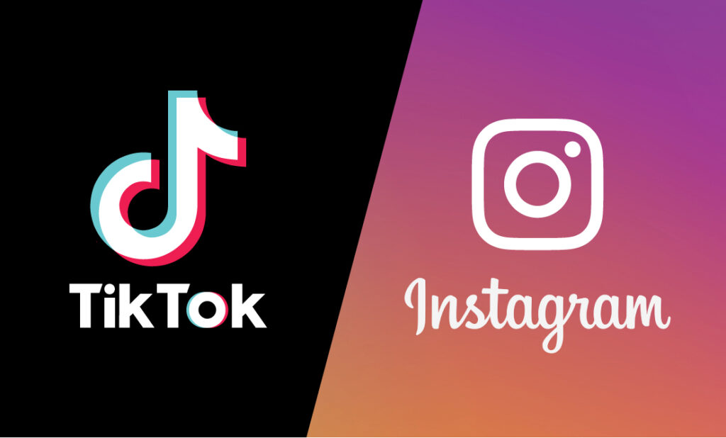 instagram and tiktok logo