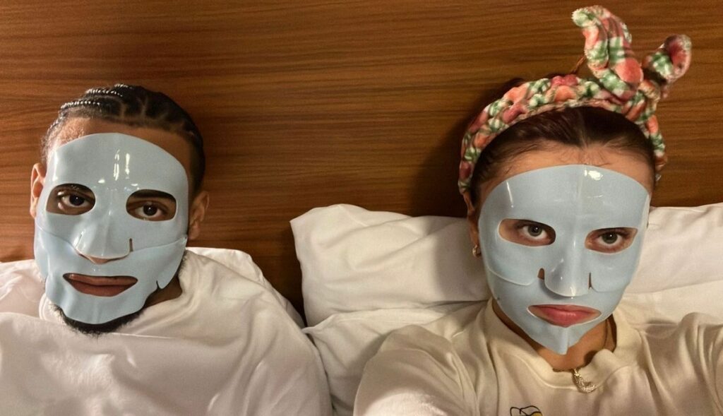 image of a couple doing skincare which is the key to confidence
